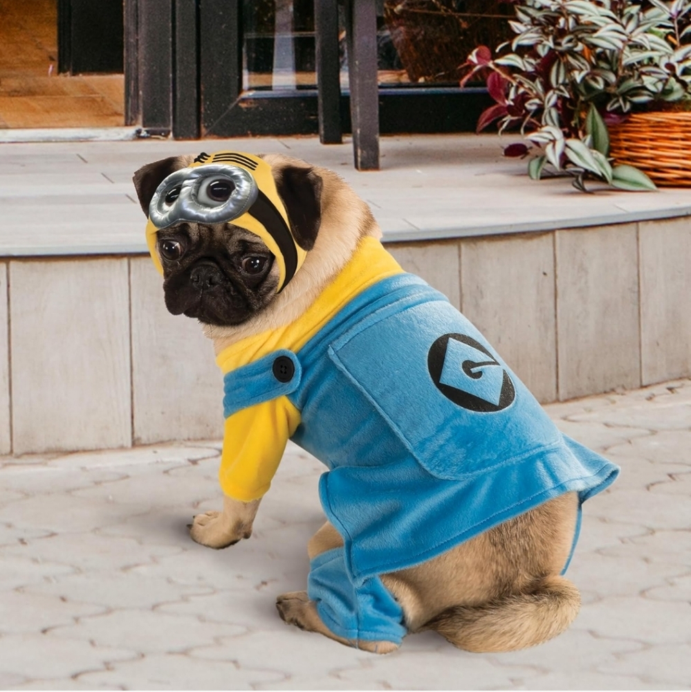 Despicable Me Minion GRU PET COSTUME HALLOWEEN Dog Outfit large Nwt